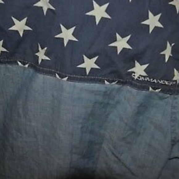 Women's Commander Life Snap Down Blue Denim Star Western Jean Shirt - Picture 9 of 16